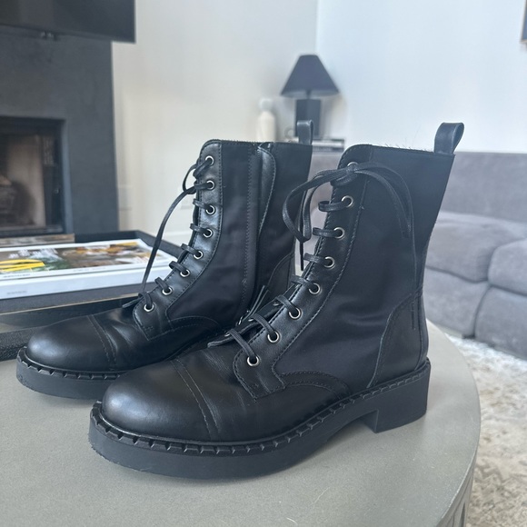 Theory leather + nylon boots - Picture 6 of 13